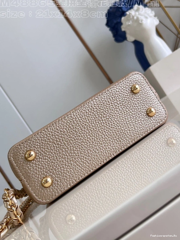 FS CHEAP CAPUCINES MINI-21*14*8CM VUITTON LOUIS 0713